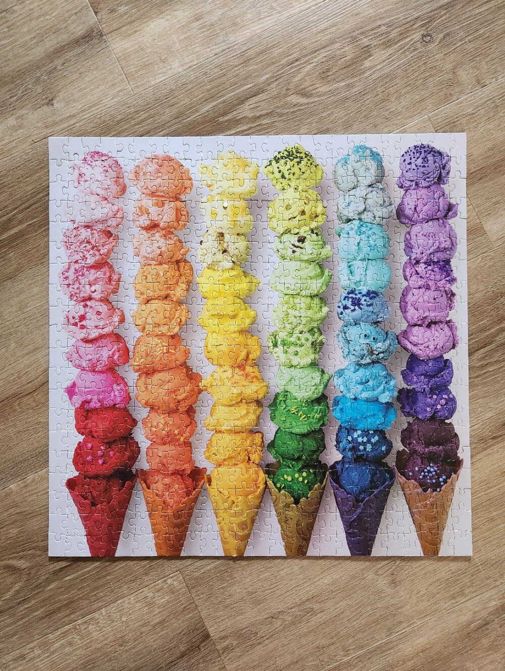 Galison Rainbow Ice Cream 500 Piece Puzzle - Picture 2 of 3